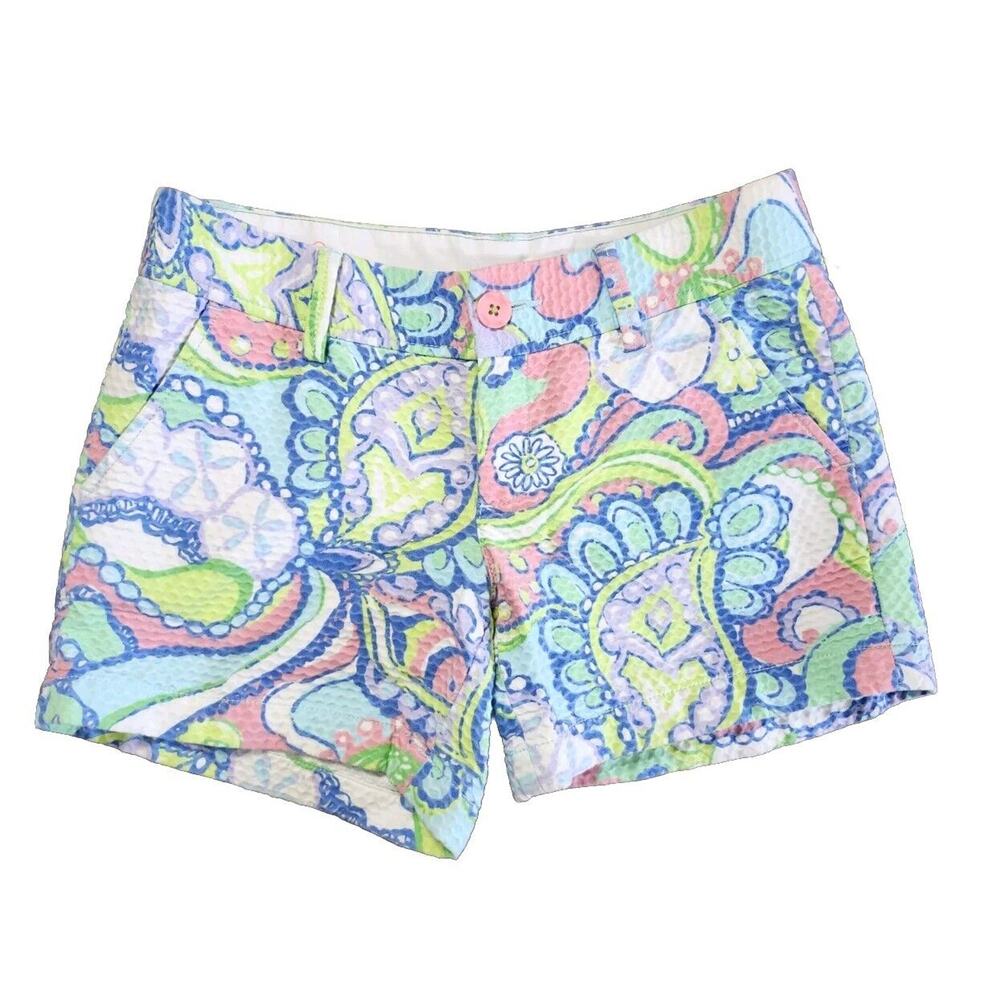 Lilly Pulitzer Callahan Shorts Size 2 Conch Republic Textured Waffle Knit